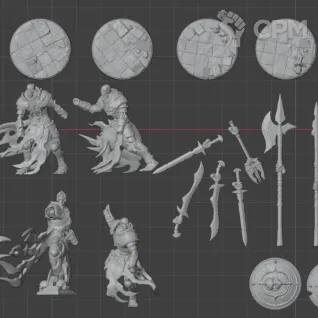 Описание картинки 6 Grave Guard / Barrow Guard /Deathrattle Skeletons / Skeleton Warriors /Skeletons for D&a от MrMetalHorror по цене 600руб | Свободный Рынок Миниатюр - СРМ