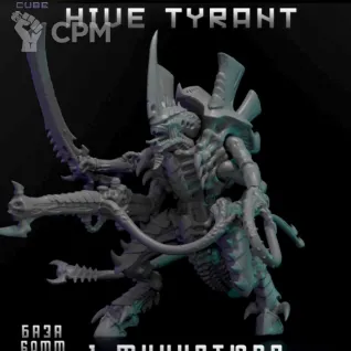 Описание картинки Hive Tyrant от DREAMCUBE по цене 500руб | Свободный Рынок Миниатюр - СРМ