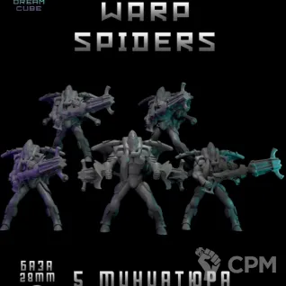 Описание картинки Warp Spiders от DREAMCUBE по цене 470руб | Свободный Рынок Миниатюр - СРМ