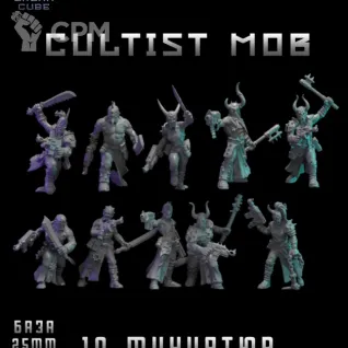 Описание картинки Cultist Mob от DREAMCUBE по цене 500руб | Свободный Рынок Миниатюр - СРМ