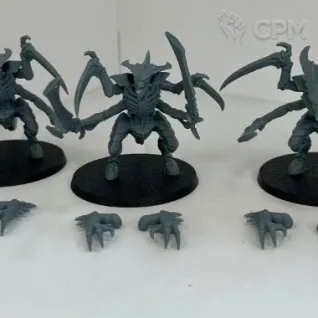 Описание картинки Tyranid Warriors With Melee Bio-weapons от DREAMCUBE по цене 630руб | Свободный Рынок Миниатюр - СРМ