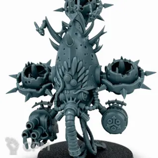 Описание картинки Foetid Bloat-drone with Heavy Blight Launcher от DREAMCUBE по цене 700руб | Свободный Рынок Миниатюр - СРМ