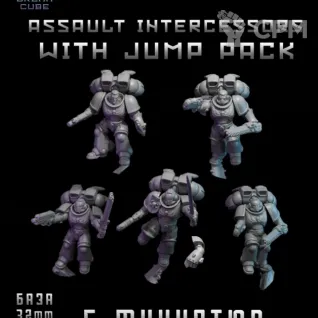 Описание картинки Assault Intercessors With Jump Packs от DREAMCUBE по цене 650руб | Свободный Рынок Миниатюр - СРМ