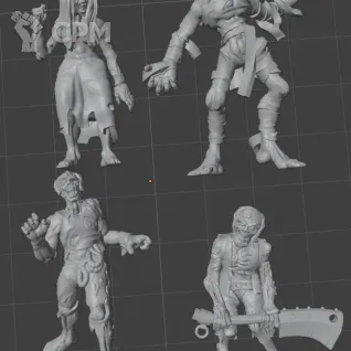 Описание картинки Deadwalker Zombies - 4 Штуки от MrMetalHorror по цене 250руб | Свободный Рынок Миниатюр - СРМ