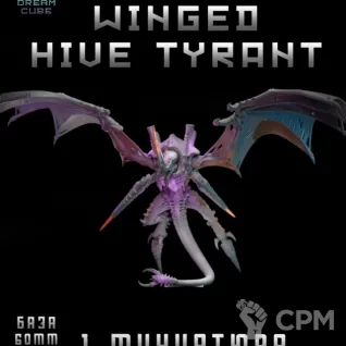 Описание картинки Winged Hive Tyrant от DREAMCUBE по цене 1 050руб | Свободный Рынок Миниатюр - СРМ