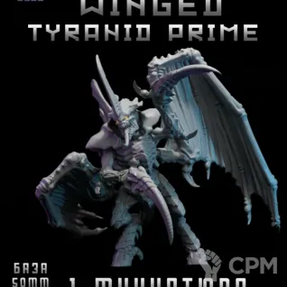 Описание картинки Winged Tyranid Prime от DREAMCUBE по цене 410руб | Свободный Рынок Миниатюр - СРМ