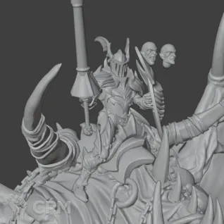 Описание картинки Vampire Lord on Zombie Dragon от MrMetalHorror по цене 3 500руб | Свободный Рынок Миниатюр - СРМ
