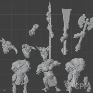 Описание картинки Minotaur Herd - Скан от MrMetalHorror по цене 650руб | Свободный Рынок Миниатюр - СРМ