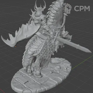 Описание картинки Chaos Lord on Daemonic Mount от MrMetalHorror по цене 700руб | Свободный Рынок Миниатюр - СРМ
