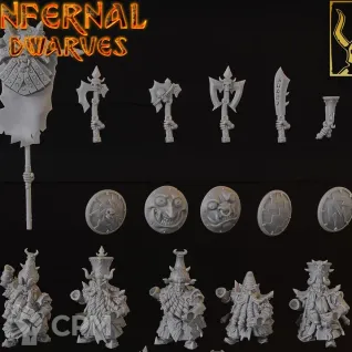 Описание картинки Infernal Cohort / Infernal Guard от MrMetalHorror по цене 1 000руб | Свободный Рынок Миниатюр - СРМ