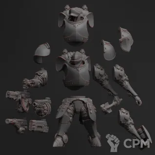 Описание картинки Warden Heavy Armour от Manufactorum76 по цене 500руб | Свободный Рынок Миниатюр - СРМ