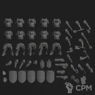 Описание картинки Warden Heavy Armour от Manufactorum76 по цене 500руб | Свободный Рынок Миниатюр - СРМ