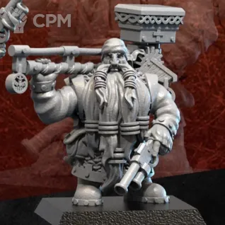 Описание картинки Dwarf Engineer от MrMetalHorror по цене 200руб | Свободный Рынок Миниатюр - СРМ