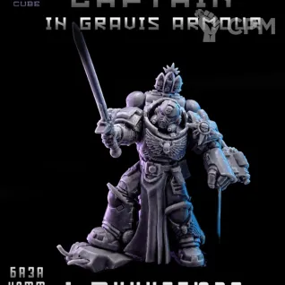 Описание картинки Captain in gravis armor от DREAMCUBE по цене 320руб | Свободный Рынок Миниатюр - СРМ