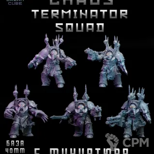 Описание картинки Chaos Terminator Squad от DREAMCUBE по цене 700руб | Свободный Рынок Миниатюр - СРМ
