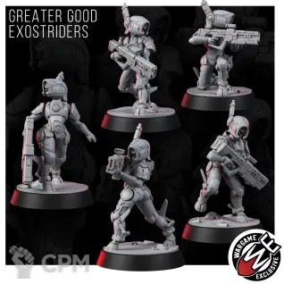 Описание картинки GREATER GOOD EXOSTRIDERS + PIN-UP от Manufactorum76 по цене 800руб | Свободный Рынок Миниатюр - СРМ