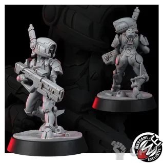 Описание картинки GREATER GOOD EXOSTRIDERS + PIN-UP от Manufactorum76 по цене 800руб | Свободный Рынок Миниатюр - СРМ