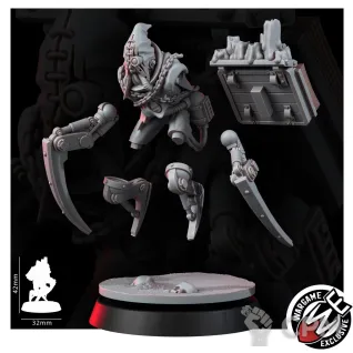 Описание картинки IMPERIAL HIVE PREACHER WITH RETINUE от Manufactorum76 по цене 600руб | Свободный Рынок Миниатюр - СРМ