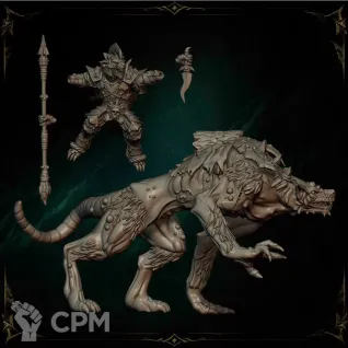 Описание картинки Vermin Lord On Flesh Gnawer от Manufactorum76 по цене 900руб | Свободный Рынок Миниатюр - СРМ