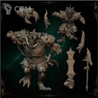 Описание картинки Vermin Lord On Brute от Manufactorum76 по цене 800руб | Свободный Рынок Миниатюр - СРМ