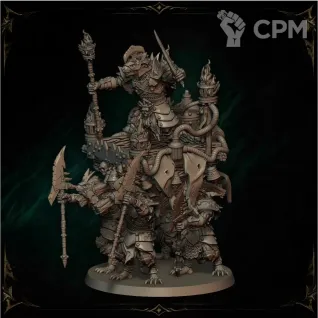 Описание картинки Vermin Lord On Litter от Manufactorum76 по цене 1 200руб | Свободный Рынок Миниатюр - СРМ