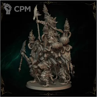 Описание картинки Vermin Lord On Litter от Manufactorum76 по цене 1 200руб | Свободный Рынок Миниатюр - СРМ