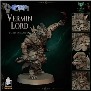 Описание картинки Vermin Lord от Manufactorum76 по цене 180руб | Свободный Рынок Миниатюр - СРМ