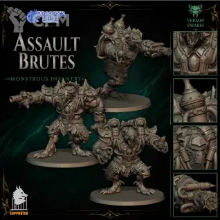 Описание картинки Assault Brutes от Manufactorum76 по цене 800руб | Свободный Рынок Миниатюр - СРМ