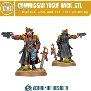 Описание картинки COMMISSAR YUSUF WICK от Manufactorum76 по цене 160руб | Свободный Рынок Миниатюр - СРМ