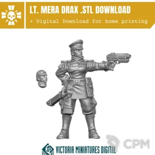 Описание картинки Lt. Mera Drax от Manufactorum76 по цене 160руб | Свободный Рынок Миниатюр - СРМ