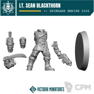 Описание картинки Lt. Sean Blackthorn от Manufactorum76 по цене 160руб | Свободный Рынок Миниатюр - СРМ