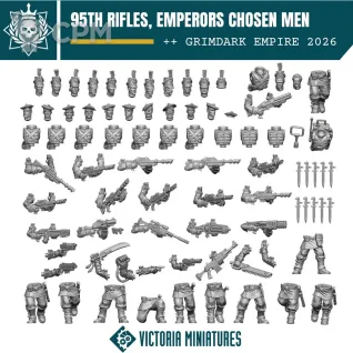 Описание картинки 95th RIFLES EMPEROR'S CHOSEN MEN от Manufactorum76 по цене 1 650руб | Свободный Рынок Миниатюр - СРМ