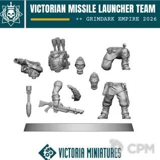 Описание картинки Victorian/Tannenburg Missile Launcher Team от Manufactorum76 по цене 350руб | Свободный Рынок Миниатюр - СРМ