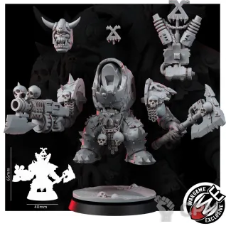 Описание картинки ORK KHORK MEGAGORENOBBAZ SKULLKRUSHAZ от Manufactorum76 по цене 1 750руб | Свободный Рынок Миниатюр - СРМ