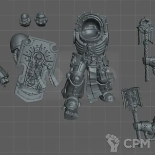 Описание картинки Chaplain in Terminator Armour от koksee по цене 200руб | Свободный Рынок Миниатюр - СРМ