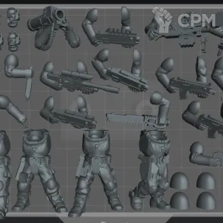 Описание картинки Scout Squad 5 штук от koksee по цене 600руб | Свободный Рынок Миниатюр - СРМ