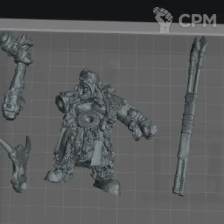 Описание картинки Ogre Hunter от R.E.print по цене 399руб | Свободный Рынок Миниатюр - СРМ