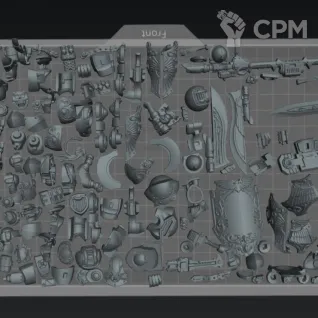Описание картинки Custodian Dreadnought от R.E.print по цене 1 600руб | Свободный Рынок Миниатюр - СРМ