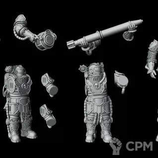 Описание картинки Solar Auxilia Heavy Support Team от 3Д печать миниатюр по цене 1 898руб | Свободный Рынок Миниатюр - СРМ