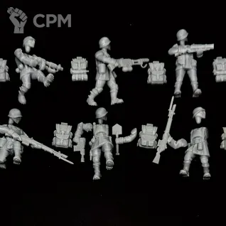 Описание картинки Отряд солдат для DnD 32мм от R.E.print по цене 300руб | Свободный Рынок Миниатюр - СРМ