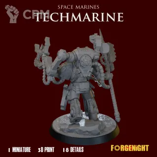 Описание картинки Space Marines Primaris Techmarine от ForgeNight по цене 650руб | Свободный Рынок Миниатюр - СРМ