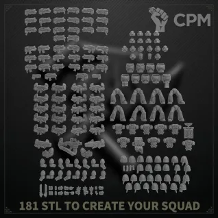 Описание картинки Space Marines squad от Хижина Мопса по цене 1 200руб | Свободный Рынок Миниатюр - СРМ