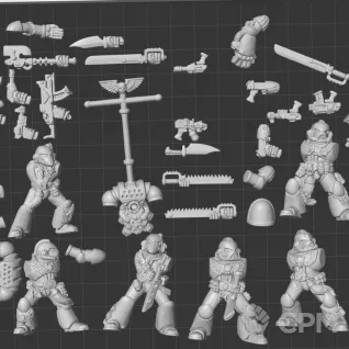 Описание картинки Space Wolf Blood Claws 1993 от White Rhino по цене 699руб | Свободный Рынок Миниатюр - СРМ