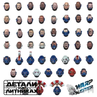 Описание картинки Space Marine Heads от WARP Master по цене 930руб | Свободный Рынок Миниатюр - СРМ