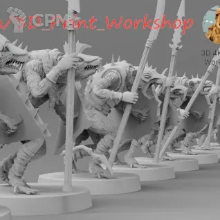 Описание картинки Clanrats with Spears &amp; Shields от 3Д печать миниатюр по цене 202руб | Свободный Рынок Миниатюр - СРМ