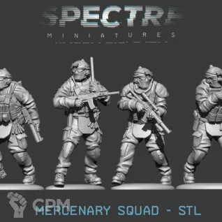 Описание картинки Merc Squad от Manufactorum76 по цене 600руб | Свободный Рынок Миниатюр - СРМ