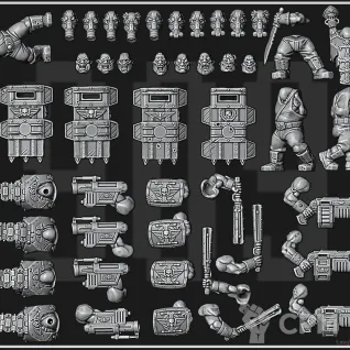 Описание картинки Набор Ogryns , Bullgryns, Nork Deddog от Мастерская Крипов по цене 1 500руб | Свободный Рынок Миниатюр - СРМ