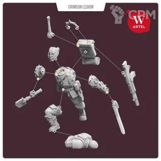 Описание картинки Crimson Legion Unter от Артель W по цене 800руб | Свободный Рынок Миниатюр - СРМ