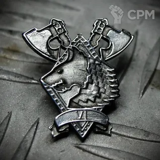 Описание картинки Значок VI - Space Wolves (Космические волки) от Game&Reality Studio по цене 600руб | Свободный Рынок Миниатюр - СРМ