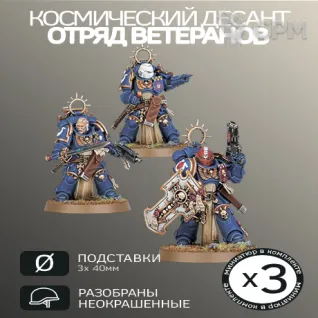 Описание картинки Отряд Ветеранов | Bladeguard Veteran Squad от W1L50n по цене 900руб | Свободный Рынок Миниатюр - СРМ